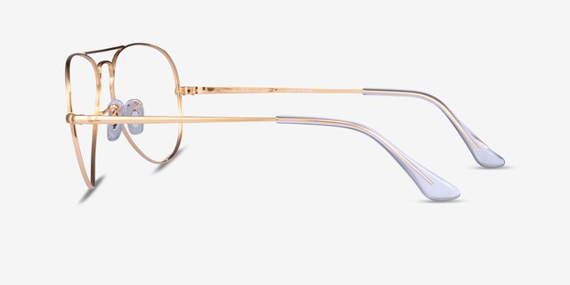Ray-Ban Aviator Metal II Legend Gold MetalEyeglass Frames from EyeBuyDirect, Side View