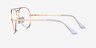 Ray-Ban Aviator Metal II Legend Gold MetalEyeglass Frames from EyeBuyDirect, Side View