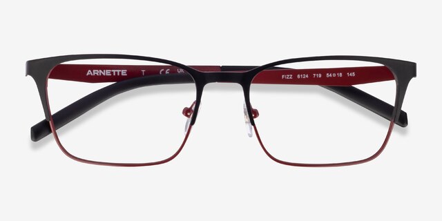 ARNETTE Fizz Matte Black MetalEyeglass Frames from EyeBuyDirect, Closed View
