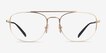 ARNETTE Layne Shiny Brushed Gold MetalEyeglass Frames from EyeBuyDirect, Front View