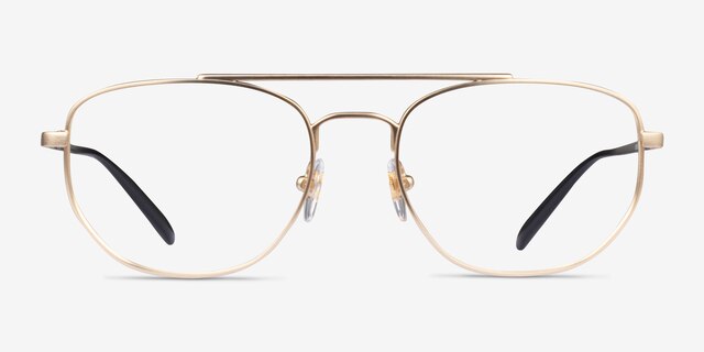 ARNETTE Layne Shiny Brushed Gold MetalEyeglass Frames from EyeBuyDirect, Front View