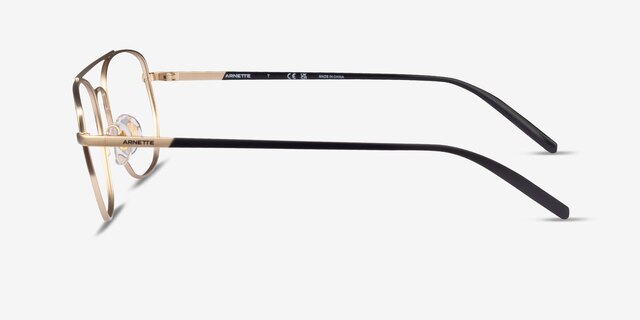 ARNETTE Layne Shiny Brushed Gold MetalEyeglass Frames from EyeBuyDirect, Side View