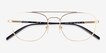 ARNETTE Layne Shiny Brushed Gold MetalEyeglass Frames from EyeBuyDirect, Closed View