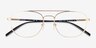 ARNETTE Layne Shiny Brushed Gold MetalEyeglass Frames from EyeBuyDirect, Closed View