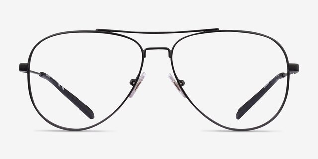 ARNETTE Wharf Matte Black MetalEyeglass Frames from EyeBuyDirect, Front View
