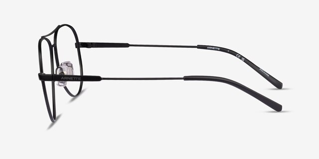 ARNETTE Wharf Matte Black MetalEyeglass Frames from EyeBuyDirect, Side View