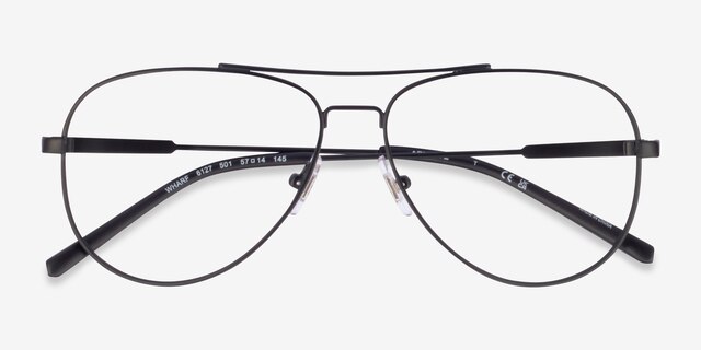 ARNETTE Wharf Matte Black MetalEyeglass Frames from EyeBuyDirect, Closed View