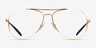 ARNETTE Wharf Gold MetalEyeglass Frames from EyeBuyDirect, Front View