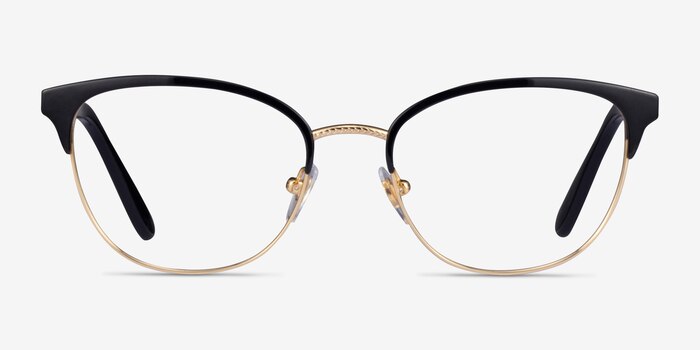 Vogue Eyewear VO4088 Black Gold Metal Eyeglass Frames from EyeBuyDirect