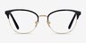 Vogue Eyewear VO4088 Black Gold MetalEyeglass Frames from EyeBuyDirect, Front View