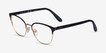 Vogue Eyewear VO4088 Black Gold MetalEyeglass Frames from EyeBuyDirect, Angle View