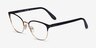 Vogue Eyewear VO4088 Black Gold MetalEyeglass Frames from EyeBuyDirect, Angle View