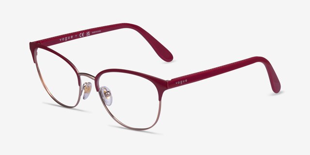 Vogue Eyewear VO4088 Red Gold MetalEyeglass Frames from EyeBuyDirect, Angle View