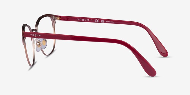 Vogue Eyewear VO4088 Red Gold MetalEyeglass Frames from EyeBuyDirect, Side View
