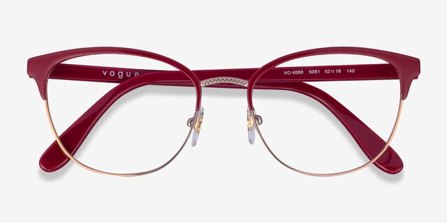Vogue Eyewear VO4088 Red Gold MetalEyeglass Frames from EyeBuyDirect, Closed View