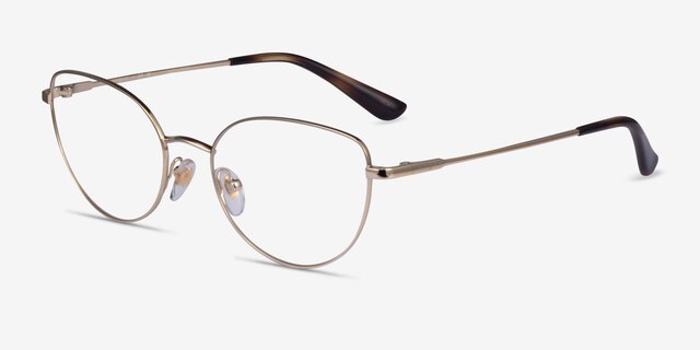 Vogue Eyewear VO4128 Pale Gold MetalEyeglass Frames from EyeBuyDirect, Angle View