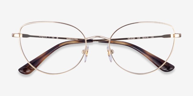 Vogue Eyewear VO4128 Pale Gold MetalEyeglass Frames from EyeBuyDirect, Closed View