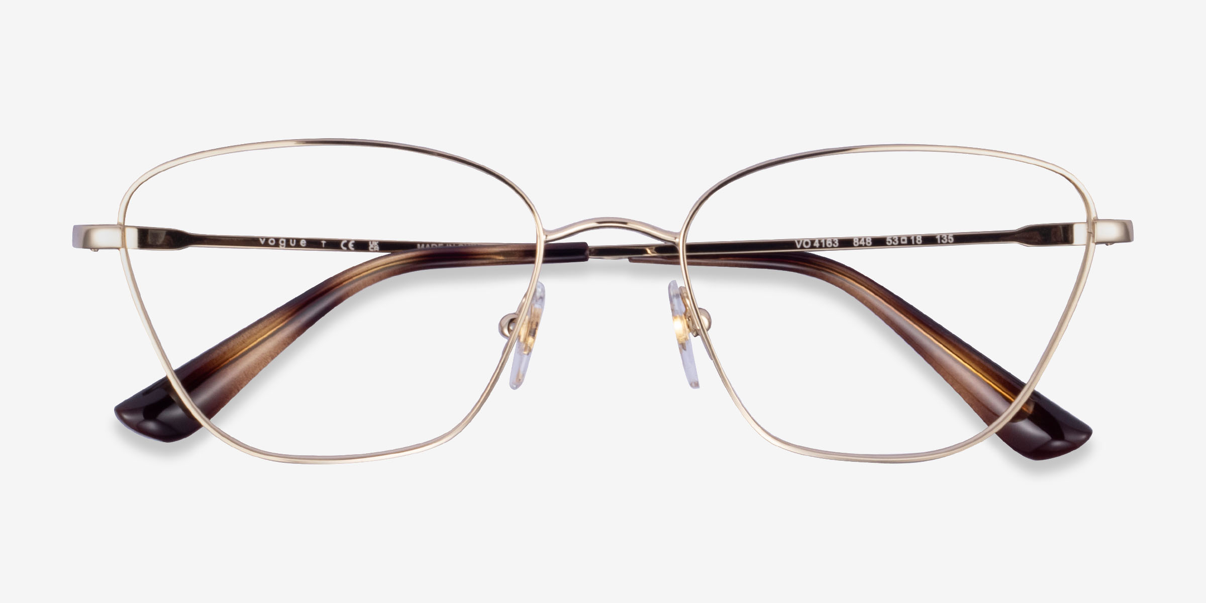 Vogue Eyewear VO4163 Geometric Pale Gold Frame Eyeglasses