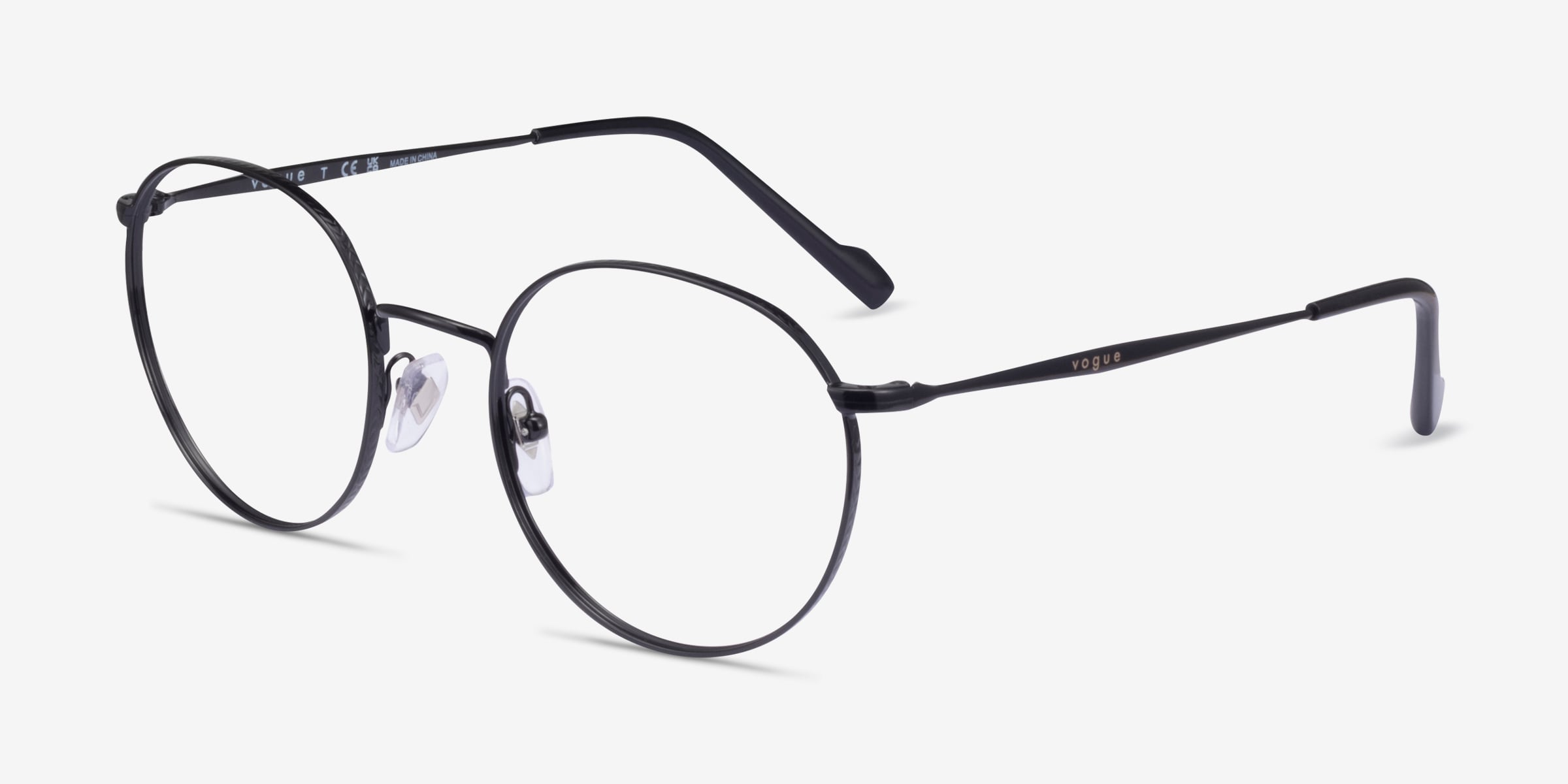 Vogue Classic Black Metal Rimmed Women\'s Eyeglasses Vogue Eyeglasses, Frames Only, VO4128 5110, 52-18-135, Metal  main image 4