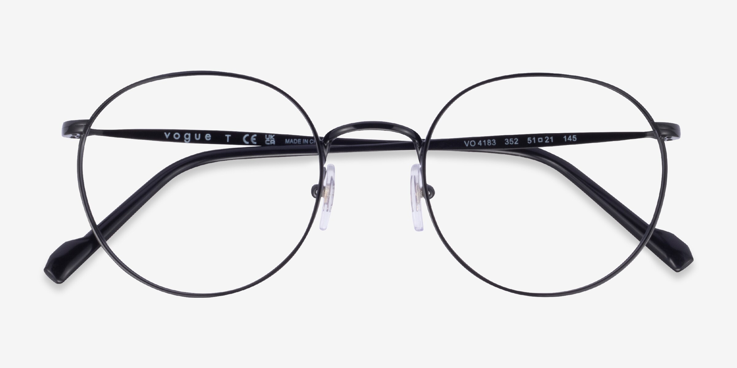 Vogue Eyewear VO4183 - Round Black Frame Eyeglasses | Eyebuydirect