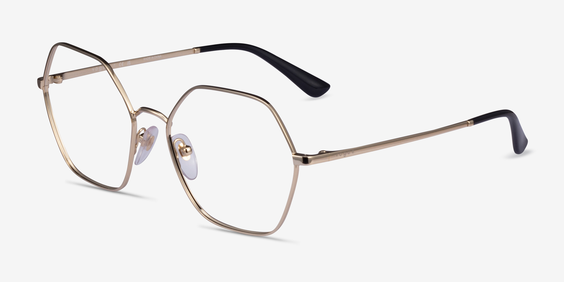 Vogue Eyewear VO4226 - Geometric Pale Gold Frame Eyeglasses | Eyebuydirect