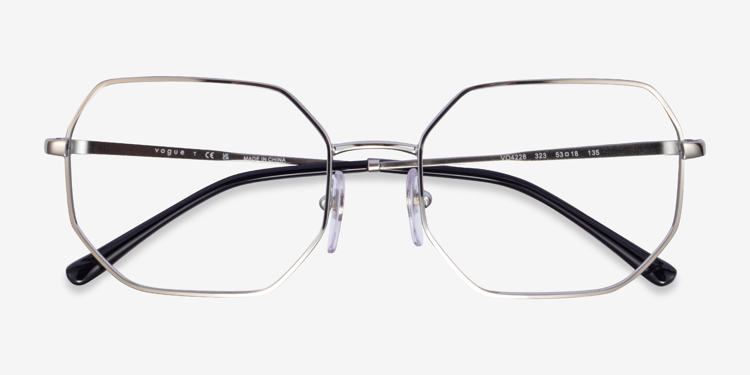 Vogue Eyewear Vo4228 Geometric Silver Frame Glasses For Women Eyebuydirect