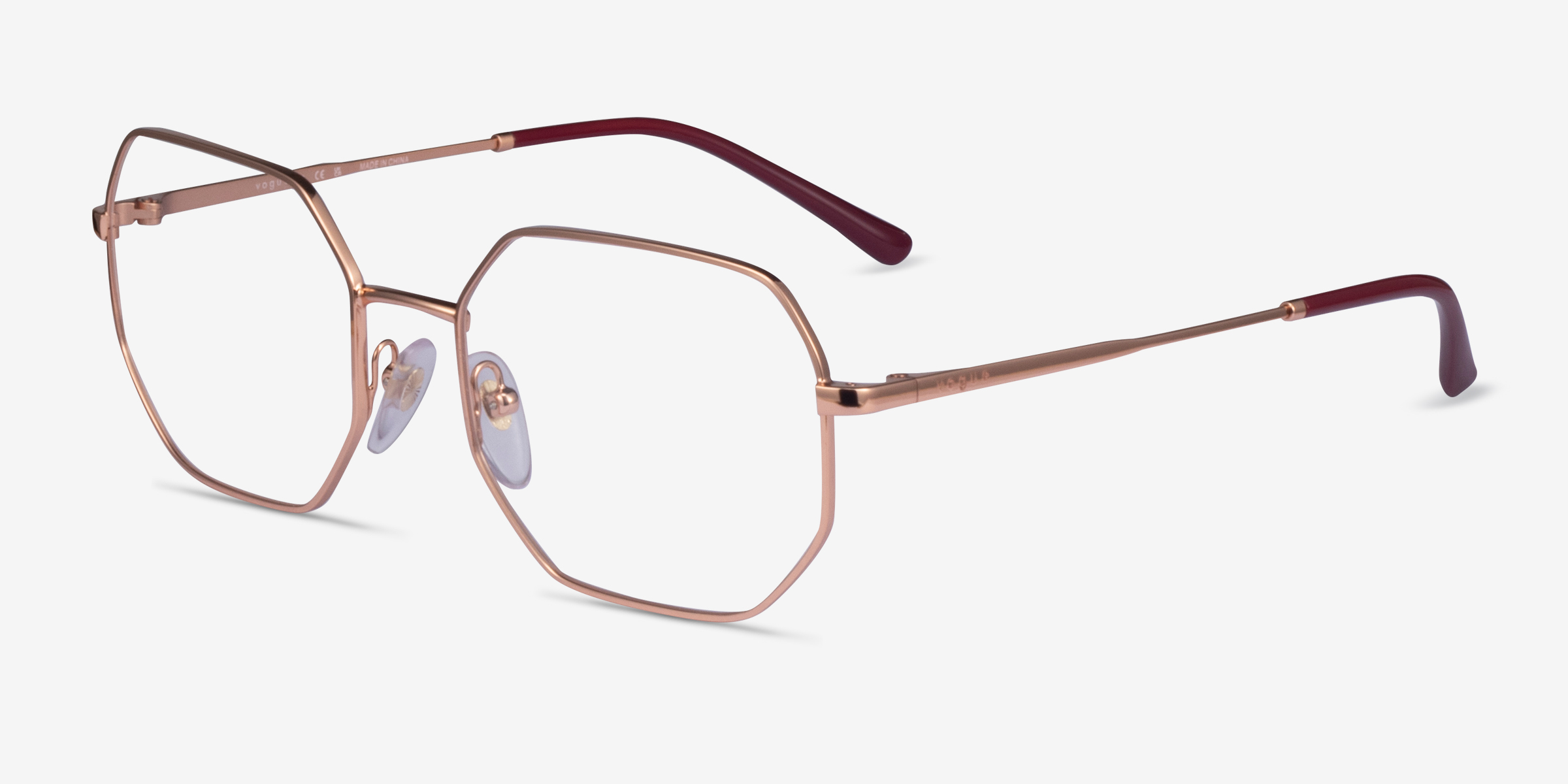Vogue Eyewear VO4228 Geometric Rose Gold Frame Glasses For Women