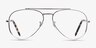 Ray-Ban RB3625V New Aviator Argenté MétalMontures de lunettes de vue d'EyeBuyDirect, Vue de Face