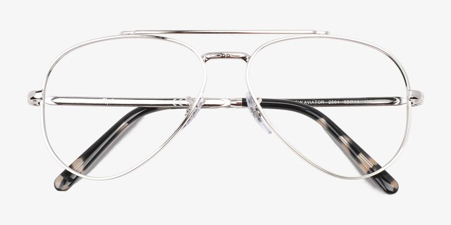 Ray-Ban RB3625V New Aviator Argenté MétalMontures de lunettes de vue d'EyeBuyDirect, Vue Rapprochée