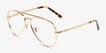 Ray-Ban RB3625V New Aviator Legend Gold MetalEyeglass Frames from EyeBuyDirect, Angle View