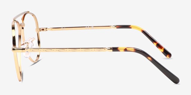 Ray-Ban RB3625V New Aviator Legend Gold MétalMontures de lunettes de vue d'EyeBuyDirect, Vue de Côté
