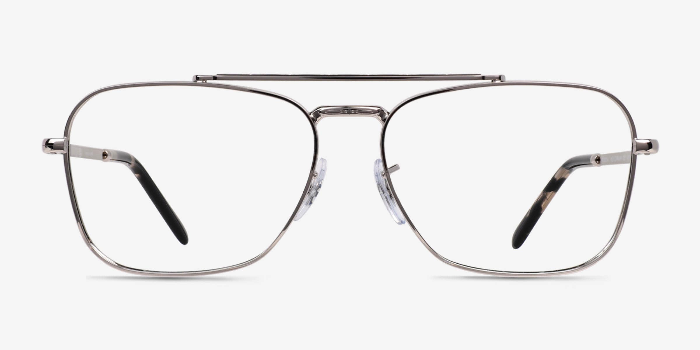 Ray-Ban RB3636V - Rectangle Silver Frame Eyeglasses | Eyebuydirect
