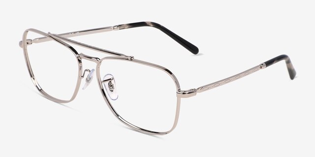 Ray-Ban RB3636V Silver MetalEyeglass Frames from EyeBuyDirect, Angle View