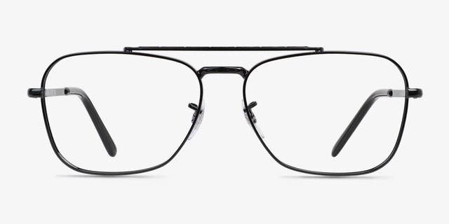 Ray-Ban RB3636V Black MetalEyeglass Frames from EyeBuyDirect, Front View
