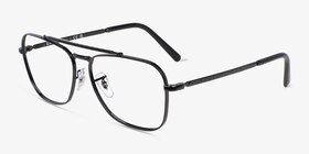 Ray-Ban RB3636V Noir Métal Montures de lunettes de vue d'EyeBuyDirect, Vue d'Angle