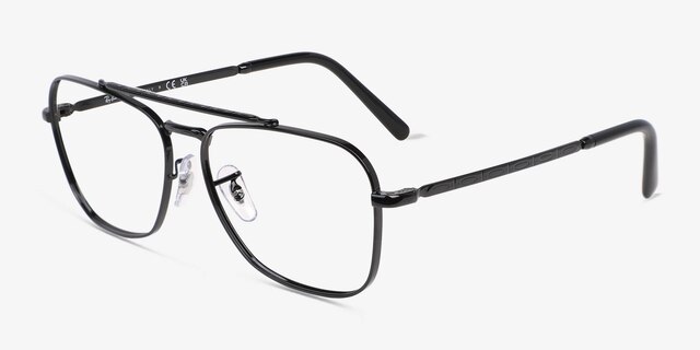 Ray-Ban RB3636V Black MetalEyeglass Frames from EyeBuyDirect, Angle View