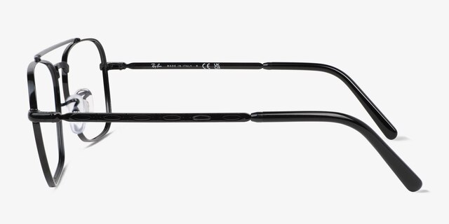 Ray-Ban RB3636V Black MetalEyeglass Frames from EyeBuyDirect, Side View