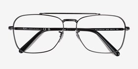Ray-Ban RB3636V Noir Métal Montures de lunettes de vue d'EyeBuyDirect, Vue Rapprochée