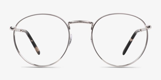 Ray-Ban RB3637V New Round Silver MetalEyeglass Frames from EyeBuyDirect, Front View