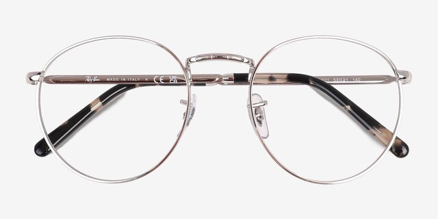 Ray-Ban RB3637V New Round Silver MetalEyeglass Frames from EyeBuyDirect, Closed View