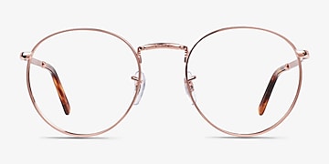 Sporten januari kalmeren Ray-Ban RB3637V New Round - Round Rose Gold Frame Glasses For Women |  Eyebuydirect