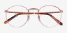 Ray-Ban RB3637V New Round Rose Gold MetalEyeglass Frames from EyeBuyDirect, Closed View