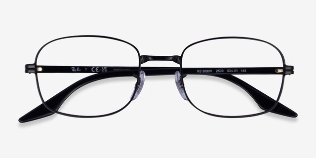 Ray-Ban RB3690V Black MetalEyeglass Frames from EyeBuyDirect, Closed View