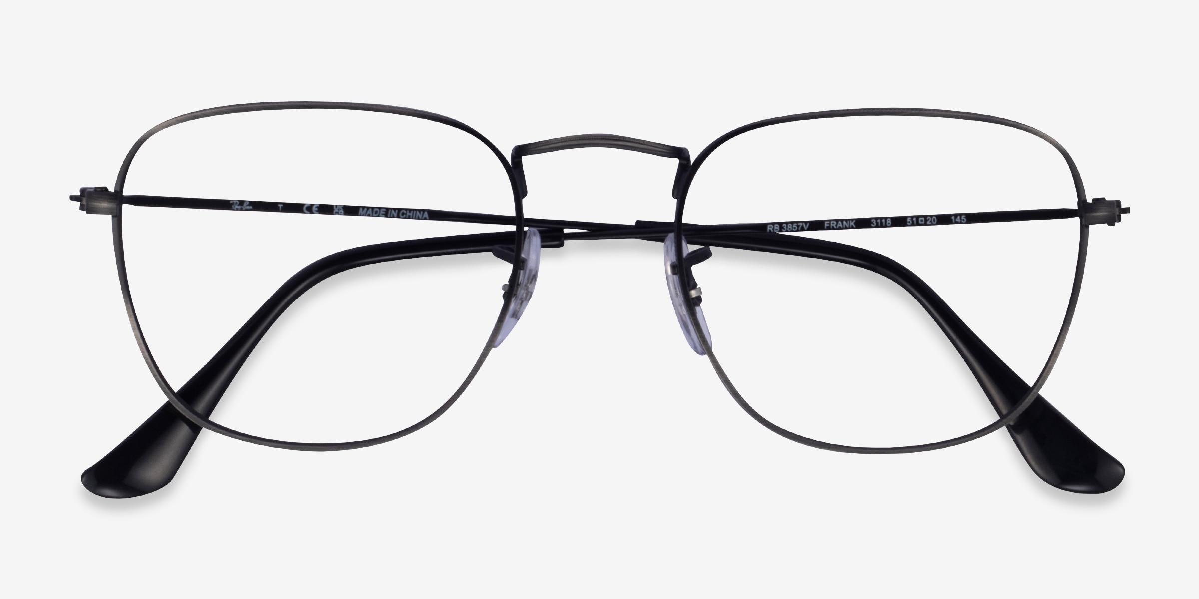 Ray-Ban RB3857V Frank - Square Antique Gunmetal Frame