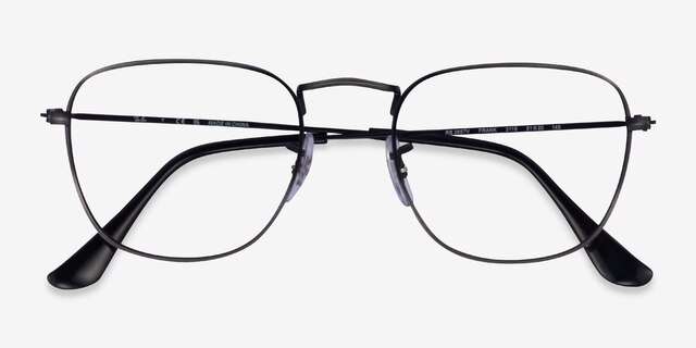 Ray-Ban RB3857V Frank Antique Gunmetal MetalEyeglass Frames from EyeBuyDirect, Closed View