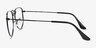 Ray-Ban RB3958V Elon Black MetalEyeglass Frames from EyeBuyDirect, Side View