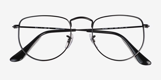 Ray-Ban RB3958V Elon Black MetalEyeglass Frames from EyeBuyDirect, Closed View