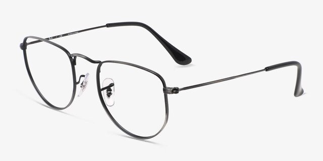 Ray-Ban RB3958V Elon Antique Gunmetal MetalEyeglass Frames from EyeBuyDirect, Angle View