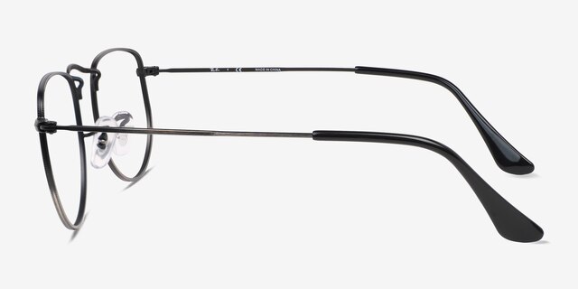 Ray-Ban RB3958V Elon Antique Gunmetal MetalEyeglass Frames from EyeBuyDirect, Side View