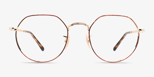 Ray-Ban RB6465 Jack Tortoise On Arista MetalEyeglass Frames from EyeBuyDirect, Front View